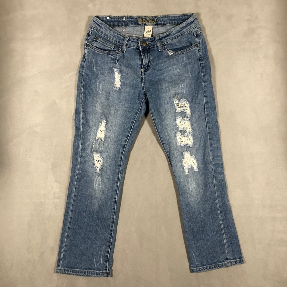 Red Rivet Jeans Womens 26 Distressed 90s Y2K